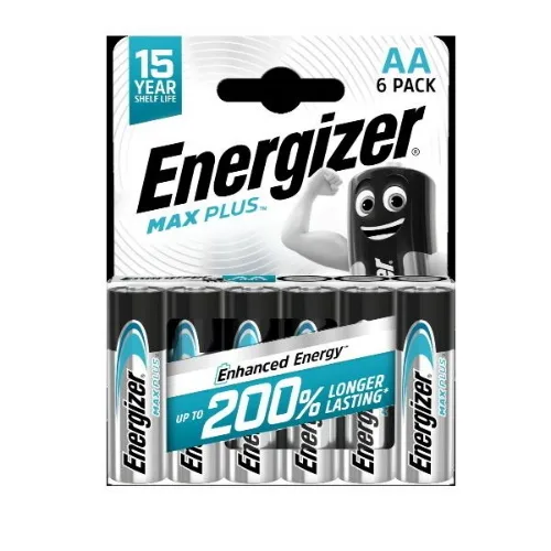 Energizer Max Plus Batterie Alcaline AA Stilo 1.5 V Conf 6 Pz.