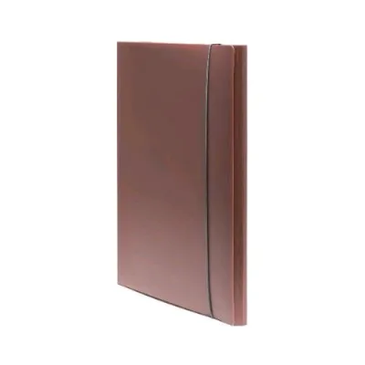 Fellowes Holos Cartella 3 Lembi in Polipropilene Riciclato 350X250X10 mm A4 con Elastico Marrone