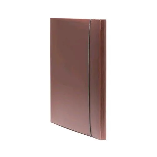 Fellowes Holos Cartella 3 Lembi in Polipropilene Riciclato 350X250X10 mm A4 con Elastico Marrone