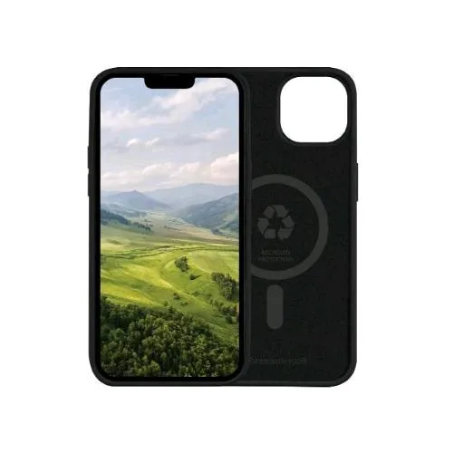 DBRAMANTE 1928 Monaco Apple iPHONE 14 Custodia Magsafe in Plastica Riciclata Nero