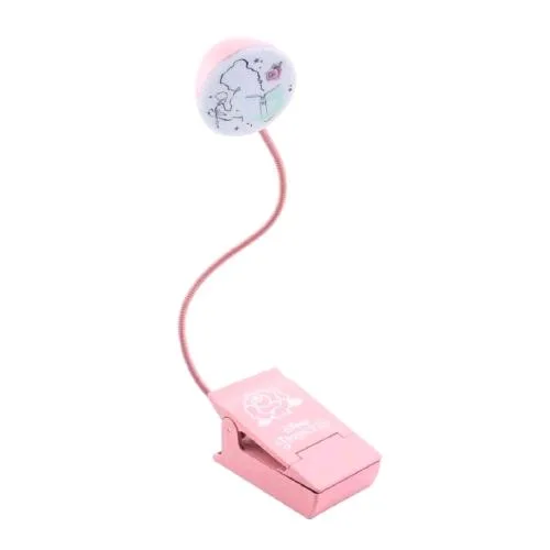 Paladone PP9278DP Lampada da Lettura Princess Disney la Bella e la Bestia per Leggere a Letto o Luce Portatile per Viaggi con Clip Rosa