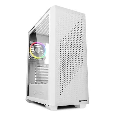 Sharkoon VS9 RGB Case ATX 3 Ventole Installate 120mm Pannello in Vetro Temperato White
