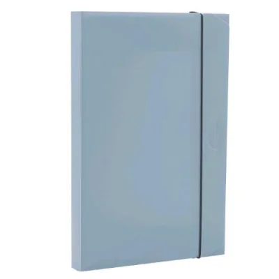 Fellowes Holos Cartella 3 Lembi in Polipropilene Riciclato 350X250X30 mm A4 con Elastico Azzurro
