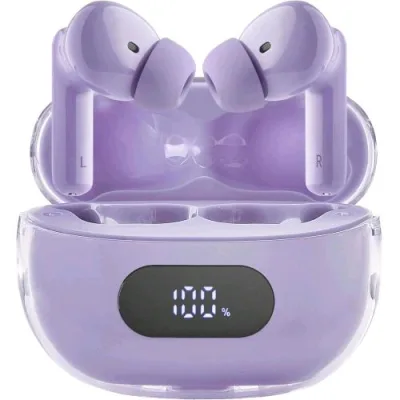 Intenso Buds Plus T313AE Cuffie Auricolari Stereo in-Ear True Wireless Bluetooth con Cancellazione Attiva del Rumore Enc Chiamate e Musica USB-C Viola