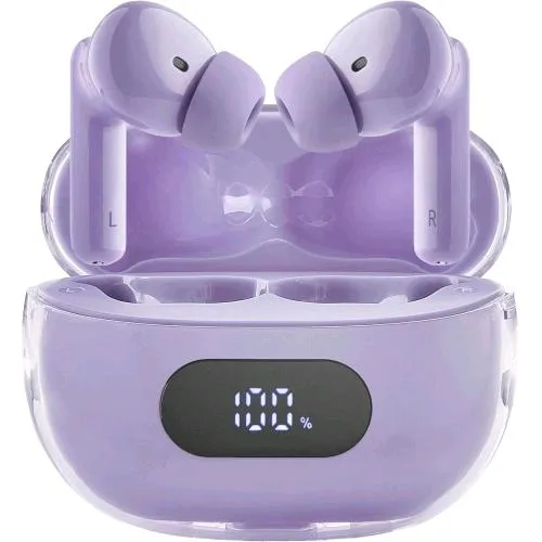 Intenso Buds Plus T313AE Cuffie Auricolari Stereo in-Ear True Wireless Bluetooth con Cancellazione Attiva del Rumore Enc Chiamate e Musica USB-C Viola