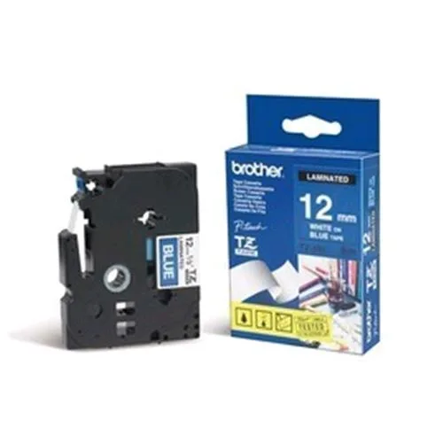 Brother TZE535 Nastro Laminato 12MMX8MT Colore Blu Stampa Bianco