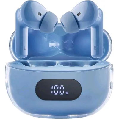 Intenso Buds Plus T315AE Cuffie Auricolari Stereo in-Ear True Wireless Bluetooth con Cancellazione Attiva del Rumore Enc Chiamate e Musica USB-C Blu