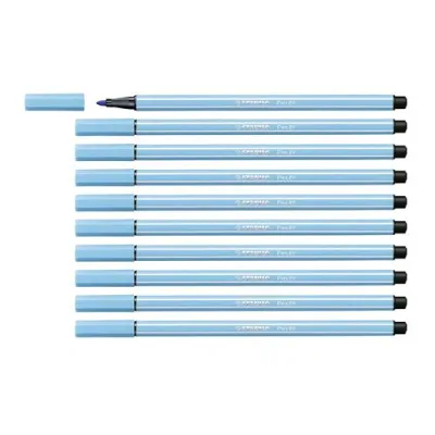 Stabilo Pen 68 Penna per Grafica Tratto 1 mm Colore Azzurro Conf. 10 Pz.