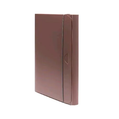 Fellowes Holos Cartella 3 Lembi in Polipropilene Riciclato 350X250X30 mm A4 con Elastico Marrone