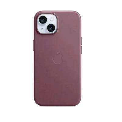Apple iPHONE 15 Custodia Magsafe in Tessuto Finewoven Mulberry