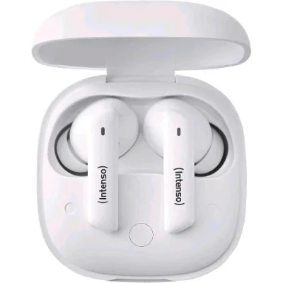 Intenso Buds Pro T512HAE Cuffie Auricolari Stereo in-Ear True Wireless Bluetooth con Cancellazione Attiva del Rumore Enc IPX4 Chiamate e Musica USB-C Bianco