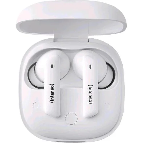 Intenso Buds Pro T512HAE Cuffie Auricolari Stereo in-Ear True Wireless Bluetooth con Cancellazione Attiva del Rumore Enc IPX4 Chiamate e Musica USB-C Bianco