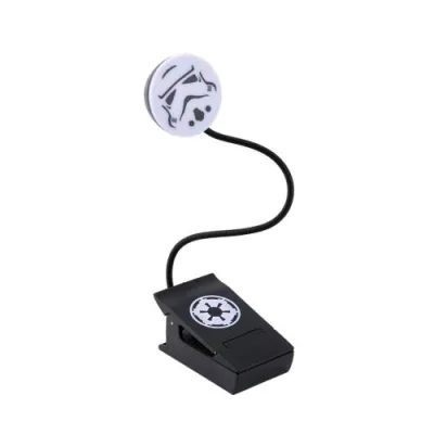 Paladone PP9590SW Lampada Stormtrooper Star Wars per Leggere a Letto o Luce Portatile per Viaggi con Clip Bianco Nero