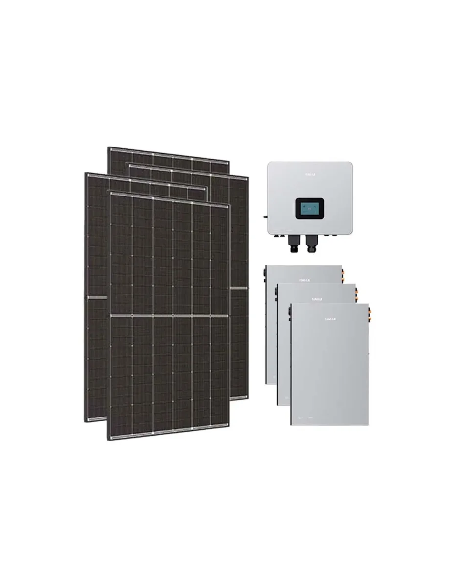 Kit fotovoltaico monofase 6300W inverter 6kW Nahui LV batteria al litio 15KWh