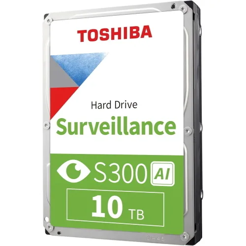 Toshiba S300 ai Surveillance HDD 10TB Interno SATA 6GB/S 3.5" Buffer 512MB 7.200RPM