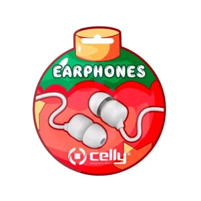 Celly Wired Earphone Xmas Ball Auricolari Jack 3.5 mm Bianco