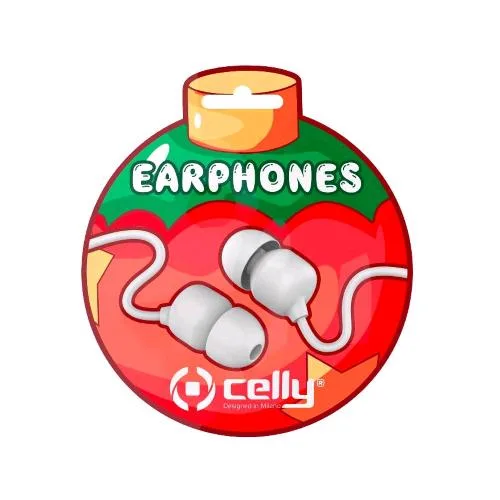 Celly Wired Earphone Xmas Ball Auricolari Jack 3.5 mm Bianco