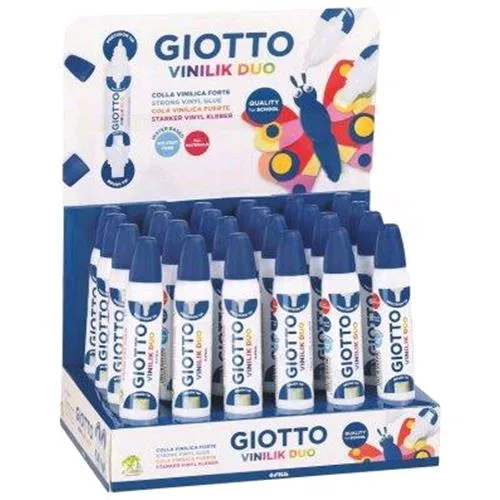 Giotto Vinilik Duo Espositore Colla Vinilica Forte da 35 ml Conf 24 Pz.
