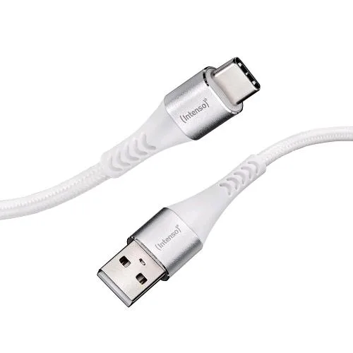 Intenso Cavo Dati Ricarica da USB-A a USB-C Maschio-Maschio Quick Charghe 60 W 1.5 m Bianco