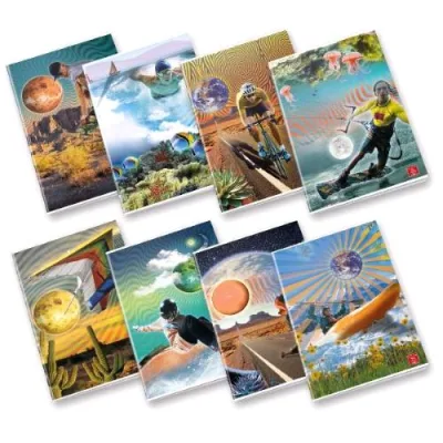 Pigna Sport Quaderno Maxi Punto Metallico 80 g 210X297 mm A4 20 Foglia a Righe 0C Soggetti Assortiti Conf 10 Pz.