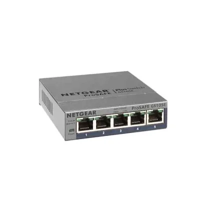 Netgear GS105E Switch 5 LAN RJ-45 10/100/1000Mbps Grigio