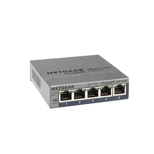 Netgear GS105E Switch 5 LAN RJ-45 10/100/1000Mbps Grigio