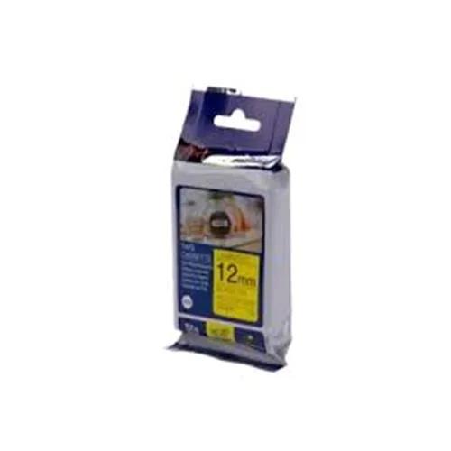 Brother TZE631S Nastro Laminato 12MMX4MT Colore Giallo Stampa Nero