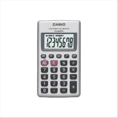 Casio HL-820VA Calcolatrice Tascabile 8 Cifre Alimentazione Batteria Colore Grigio