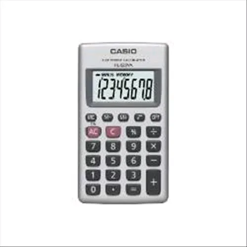 Casio HL-820VA Calcolatrice Tascabile 8 Cifre Alimentazione Batteria Colore Grigio