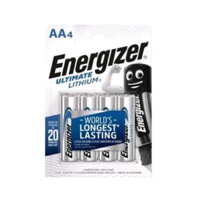Energizer Ultimate Lithium Batteria Stilo AA 1.5 V al Litio Conf 4 Pz.