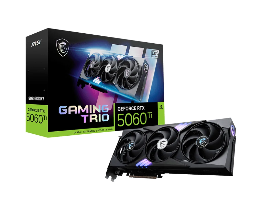 VGA MSI RTX 5060TI 8GB GAMING TRIO OC 8GB GDDR7 256BIT 1H/3DP