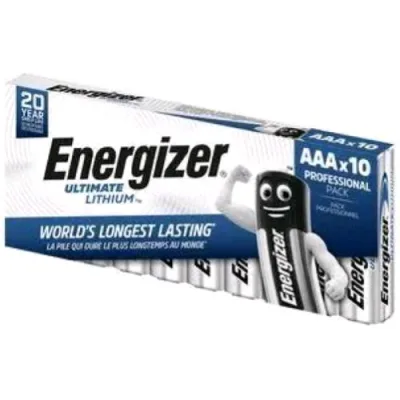 Energizer Ultimate Lithium FR03 Batterie AAA Ministilo al Litio Conf 10 Pz.