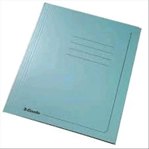 Esselte Manilla Cartelle 3 Lembi con Stampa in Cartoncino 250X350MM Dorso Espandibile Col. Blu Conf 25 Pz.