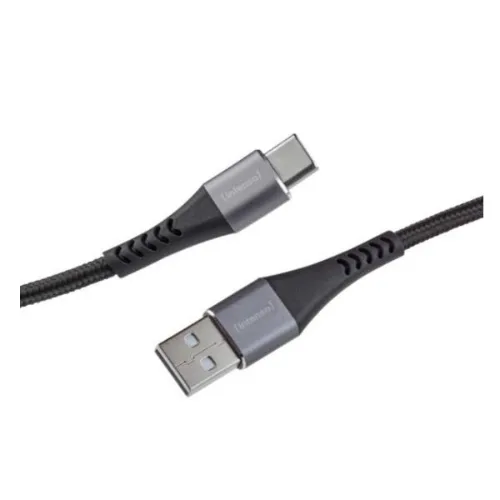 Intenso Cavo Intrecciato Dati Ricarica USB-A USB-C 60 W Quick Charge 3.0 1 m Nero