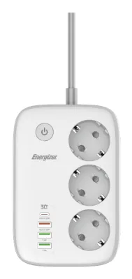 PRESA MULTIPLA ENERGIZER 3 SCHUKO + 4 USB A CON INTERRUTTORE E WIFI