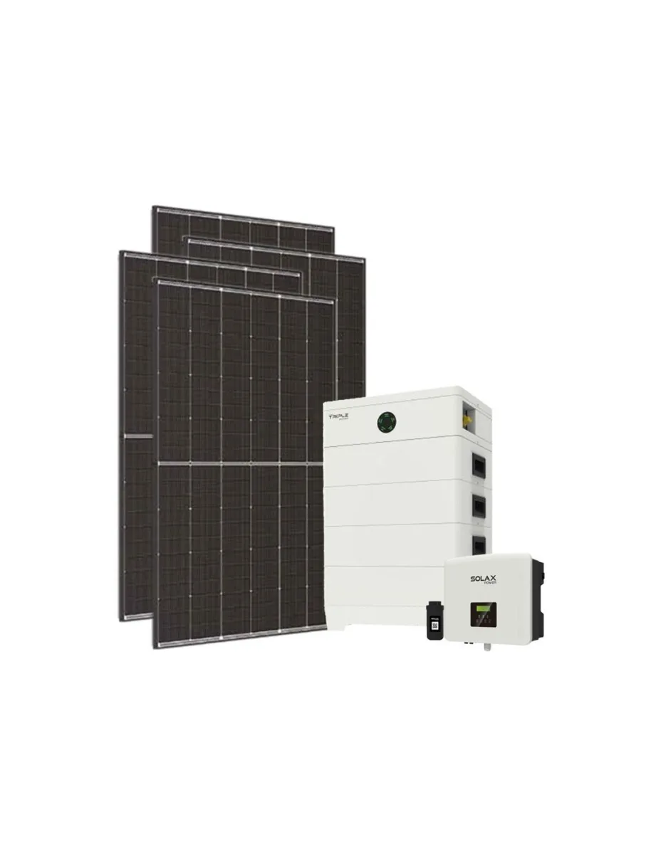 Kit fotovoltaico monofase 8100W inverter 7.5kW batteria al litio 14.4KWh TP-HS36 Solax Power