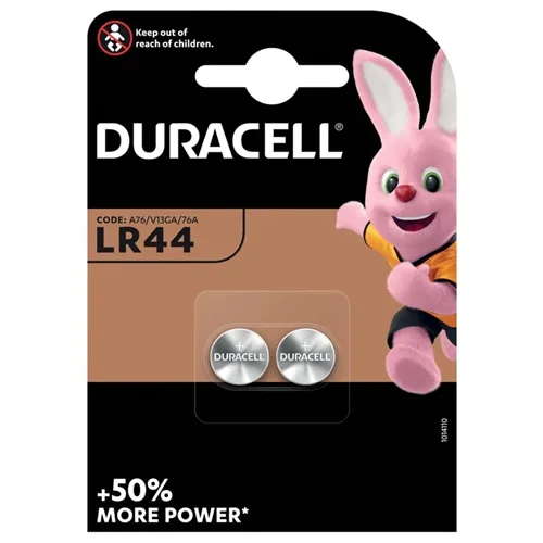 Duracell LR44 Electrocnics Batterie a Bottone 1.5 V Conf. 2 Pz.