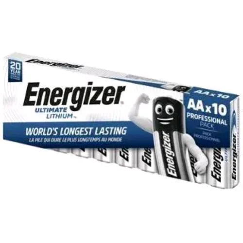 Energizer Ultimate Lithium LR06 Batterie al Litio AA Stilo Conf 10 Pz.
