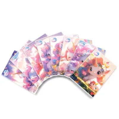 Pigna Unicorni Maxi Quaderno Punto Metallico 100 g A4 38 Fogli a Righe 0A 8 Soggetti Assortiti Conf 10 Pz.