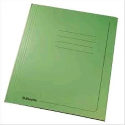 Esselte Manilla Cartelle 3 Lembi con Stampa in Cartoncino 250X350MM Dorso Espandibile Col. Verde Conf 25 Pz.