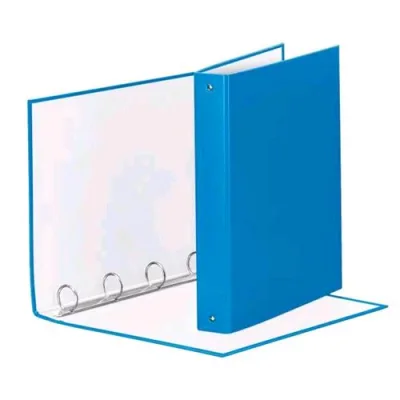 Esselte Meeting Raccoglitore 4 Anelli da 30 mm in Cartoncino Plastificato CM 22X30X4 A4 Azzurro