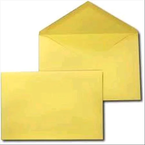 Blasetti Buste di Carta Taglio a Punta Gommata 120X180 mm 80 g Col. Giallo Conf 500