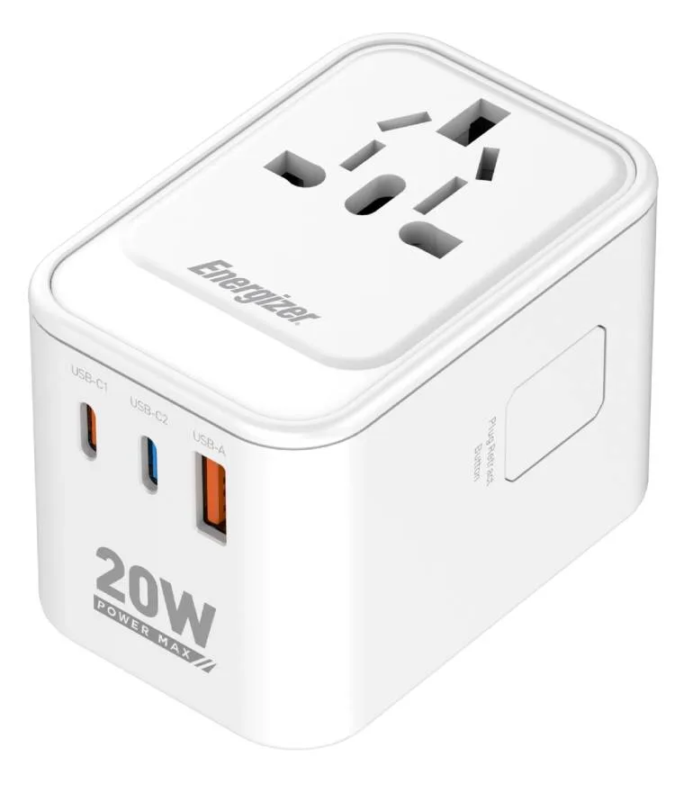 PRESA DA VIAGGIO INTERNAZ.PD20W 2 USB C 1 X USB A TRAVEL PLUG
