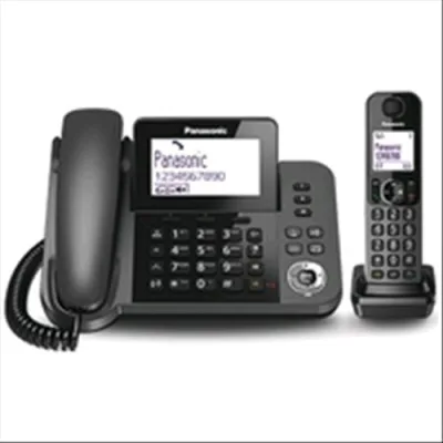 Panasonic KX-TGF310EXM 2 in 1 Cordless DECT + Telefono da Tavolo Colore Nero