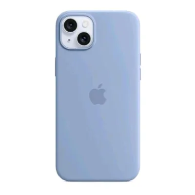 Apple iPHONE 15 Plus Custodia Magsafe in Silicone Winter Blu