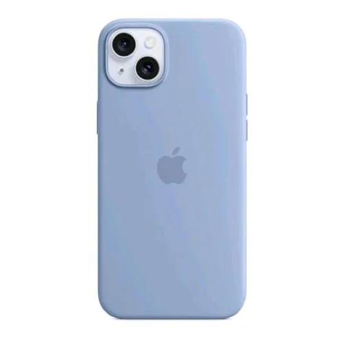 Apple iPHONE 15 Plus Custodia Magsafe in Silicone Winter Blu