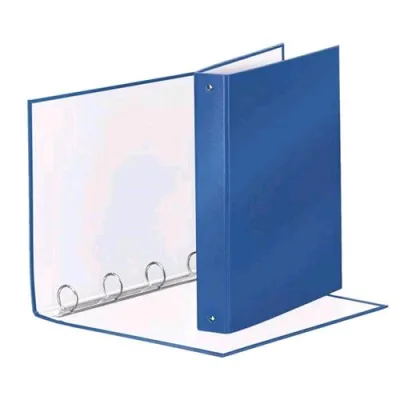 Esselte Meeting Raccoglitore 4 Anelli da 30 mm in Cartoncino Plastificato CM 22X30X4 A4 Blu Metallizzato