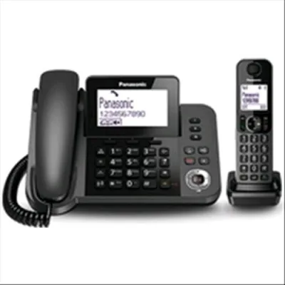 Panasonic KX-TGF320EXM 2 in 1 Cordless DECT + Telefono da Tavolo con Segreteria Colore Nero