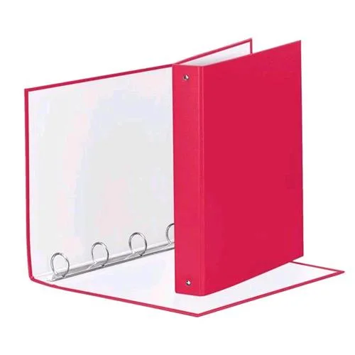 Esselte Meeting Raccoglitore 4 Anelli da 30 mm in Cartoncino Plastificato CM 22X30X4 A4 Fucsia