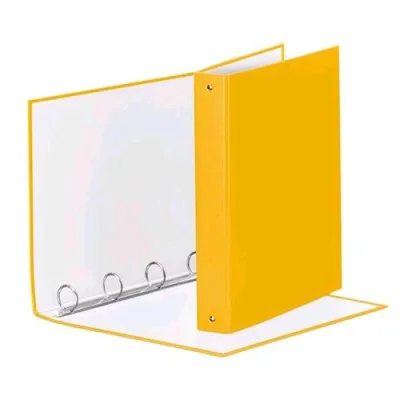 Esselte Meeting Raccoglitore 4 Anelli da 30 mm in Cartoncino Plastificato CM 22X30X4 A4 Giallo